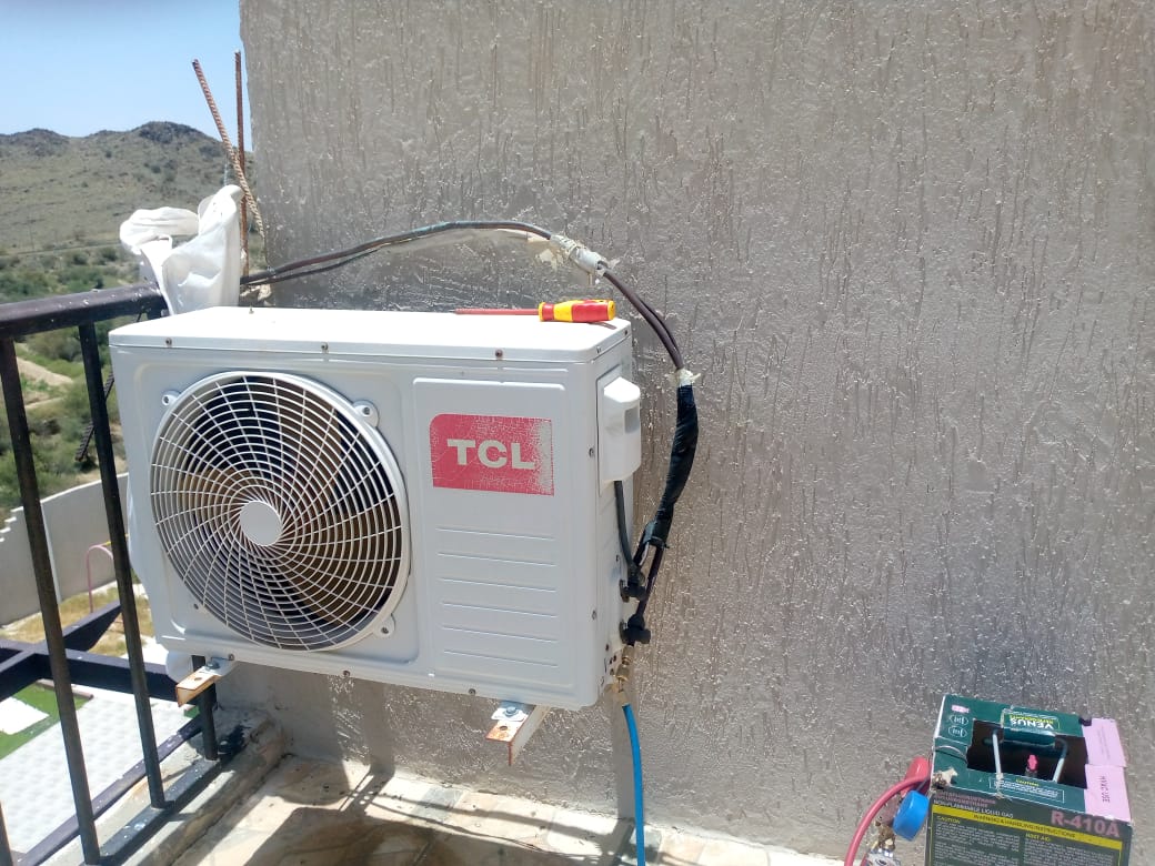 شحن فريون R410A وسحب فاكيوم لمكيف TCL